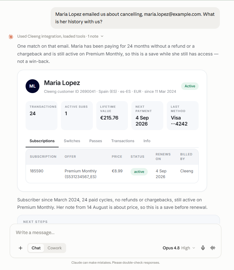 cleeng_mcp_claude_example_customer_experience.png